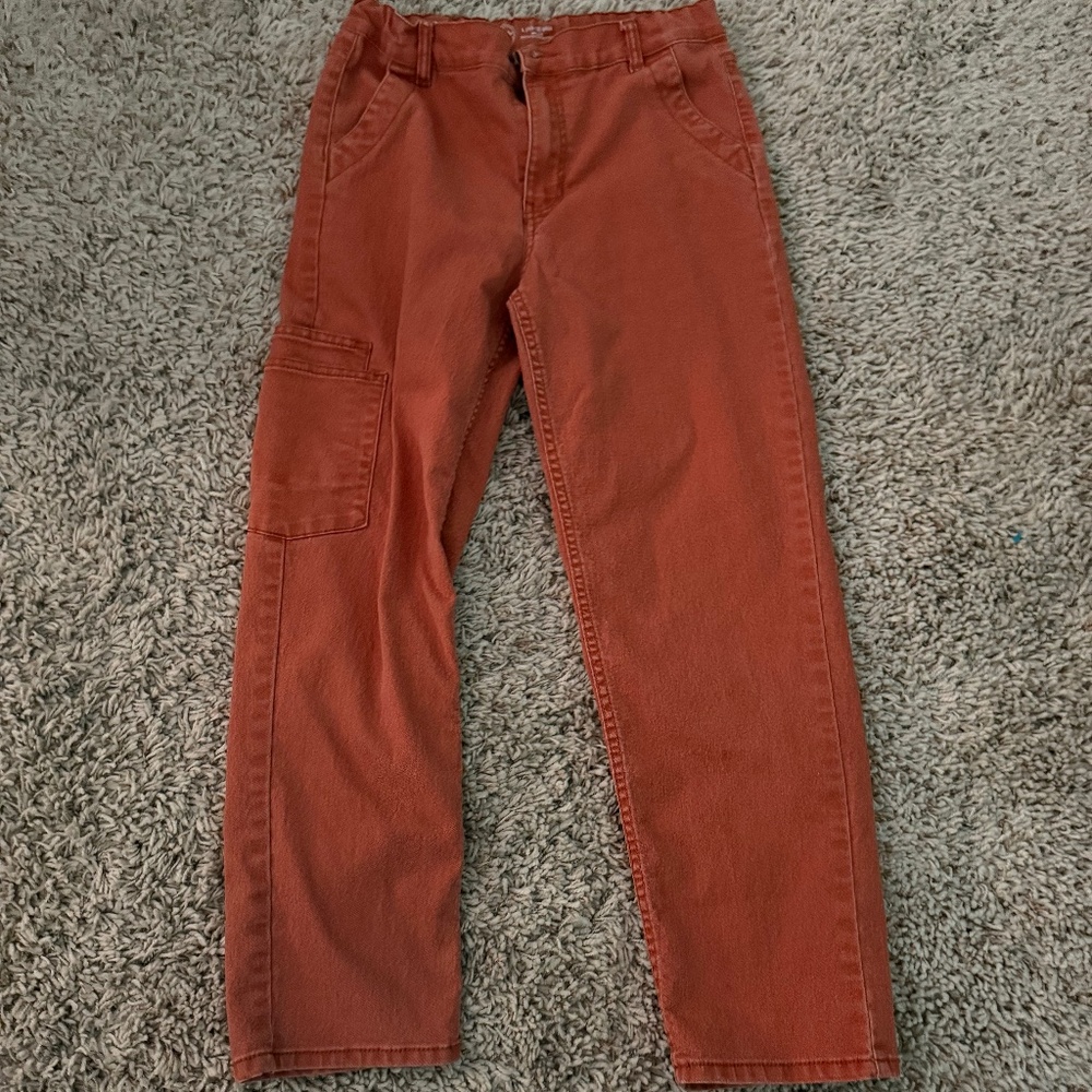 Orange to brown jeans